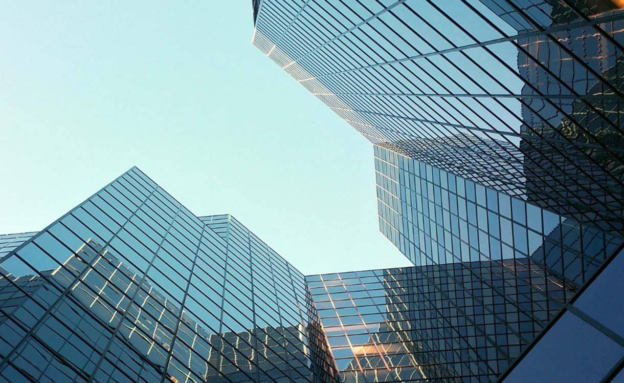 stock image of corporate office buildings