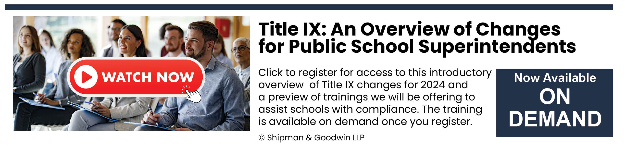 click to register for free on-demand introductory Title IX for public schools overview