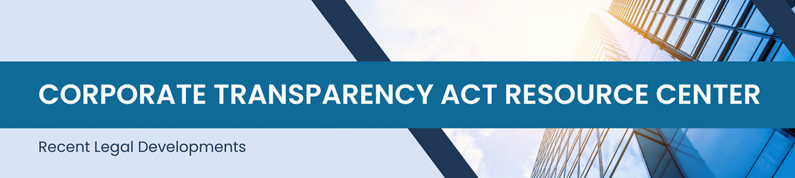 corporate transparency act resource center header image