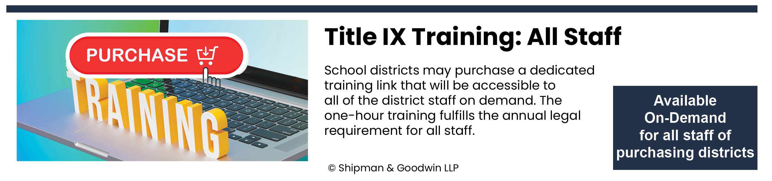 Purchase Title IX All Staff On Demand Training Module widget